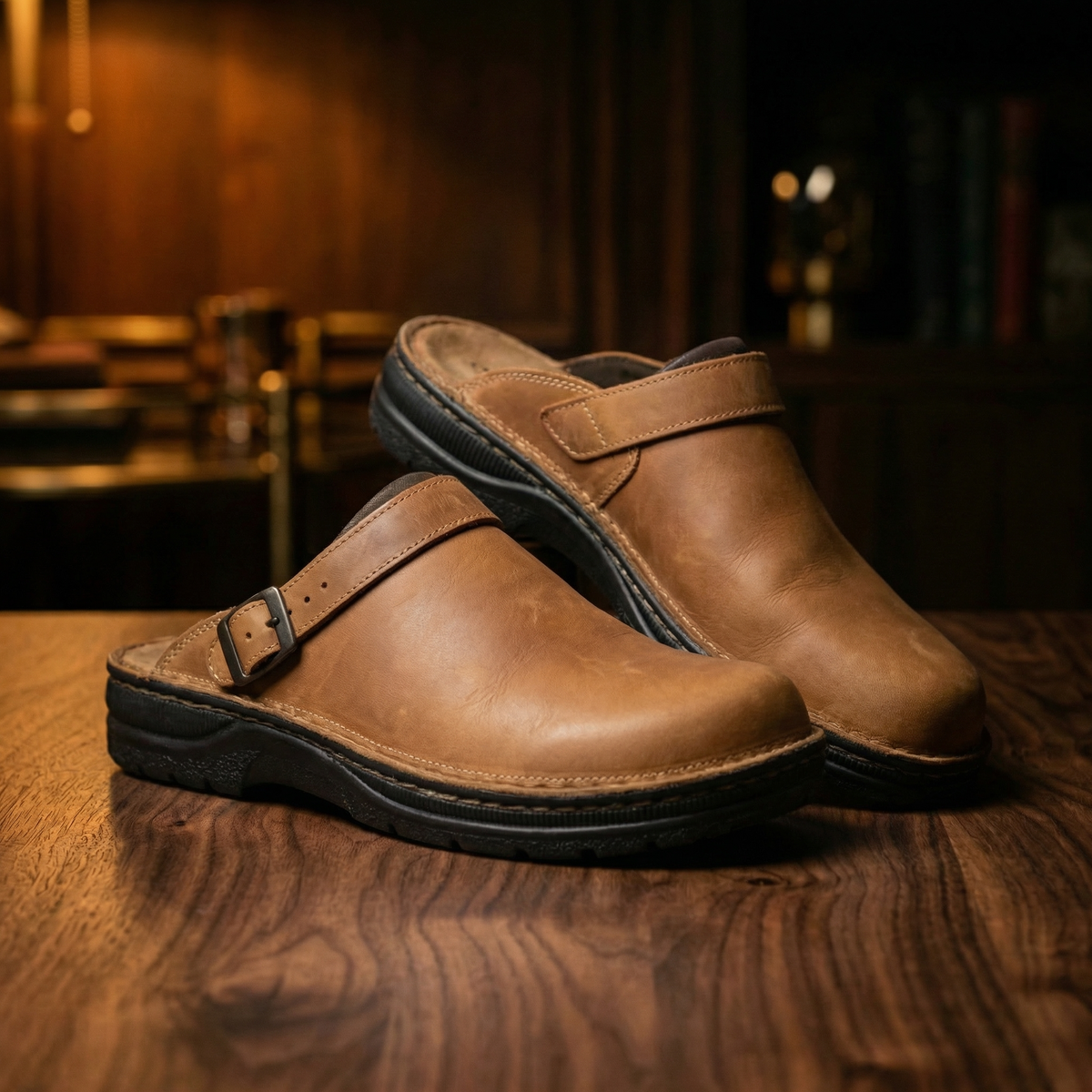 Milan Leather Clogs