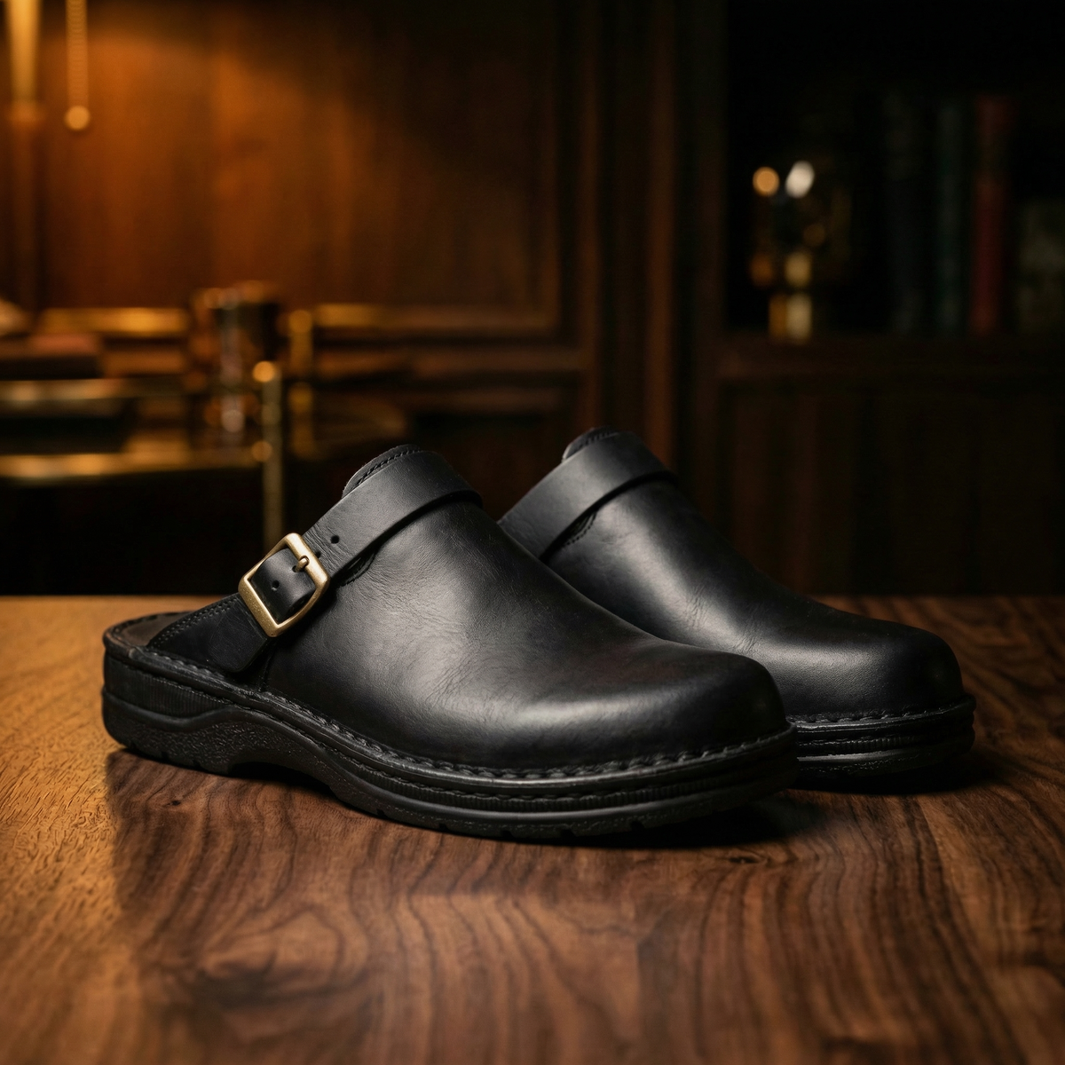 Milan Leather Clogs