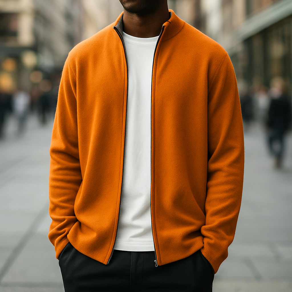 Olympus Cashmere Zip Cardigan