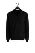 Ribbed Polo Cotton Sweater