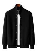 Stand-Collar Knit Cardigan