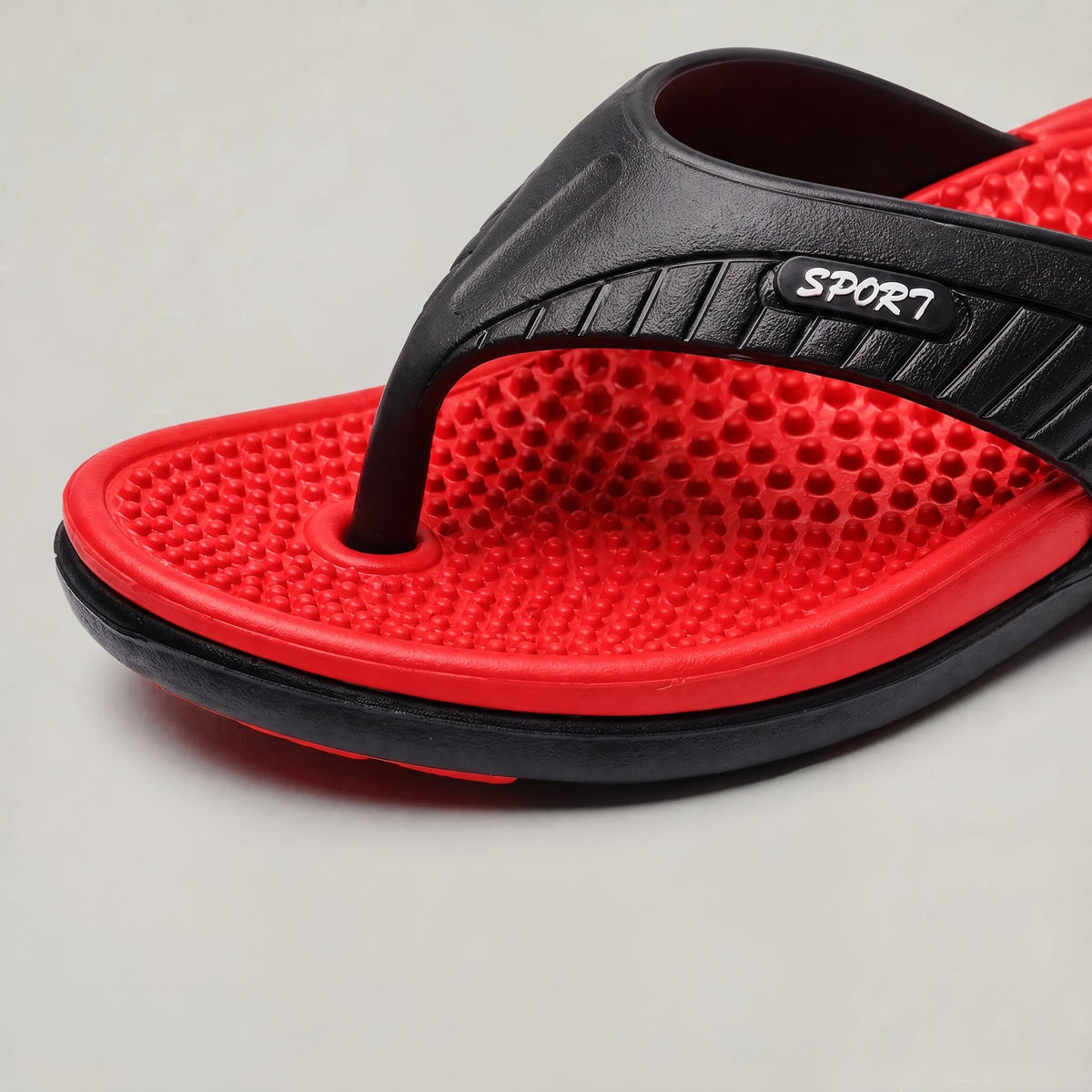 Men's Lightweight Beach Flip Flop Sandals With Textured Footbed