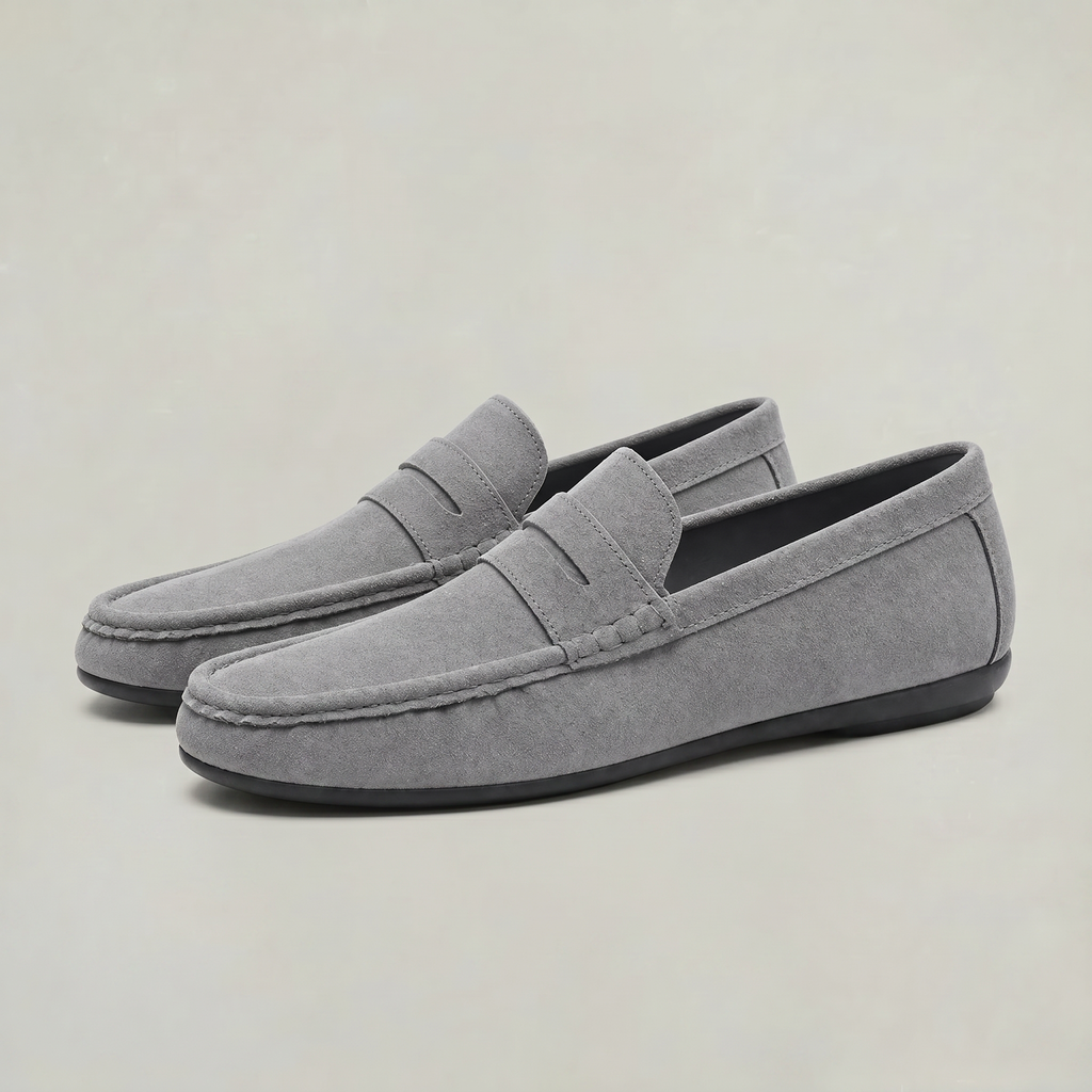 Men's Suede-Style Chunky Sole Penny Loafers