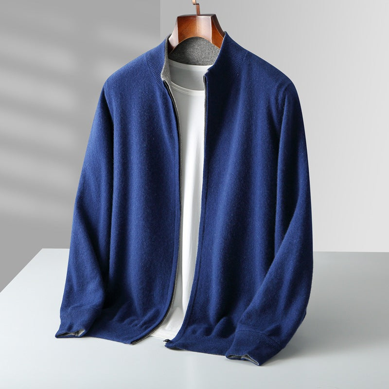 Olympus Cashmere Zip Cardigan