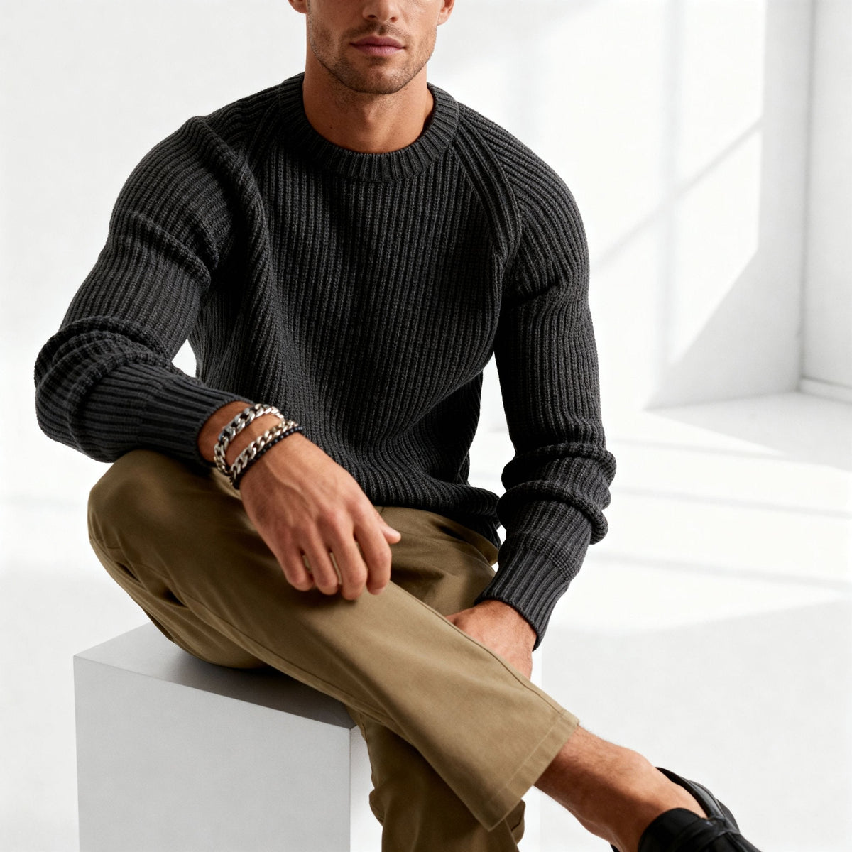 Fisherford Rib Crewneck