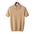 Écru Cachemire Wool Blend Polo