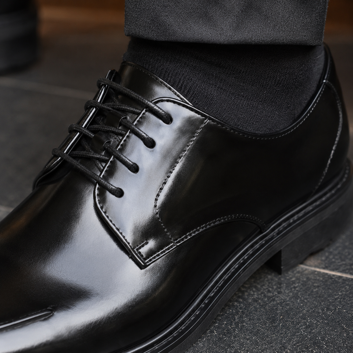 Badoer Patent Derby Shoes